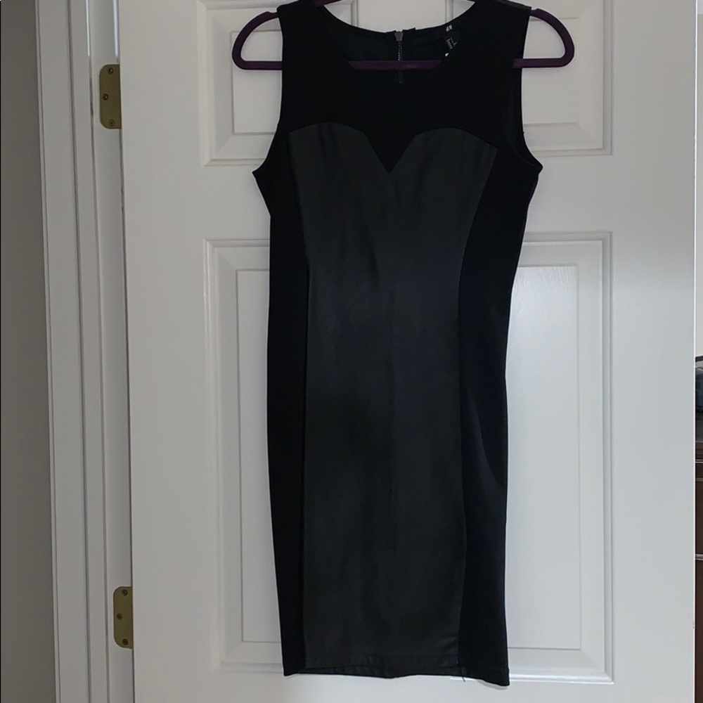 Black half leather dress!